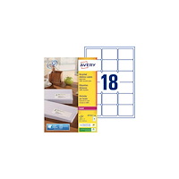 AVERY Etikett AVERY återv. 63,5x46,6mm 1800/fp