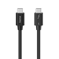 Hama Cable USB-C Thunderbolt 5 80 Gbit/s Ultra-HD 8K 1.0m Black