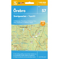 Kartförlaget 57 Örebro Sverigeserien Topo50