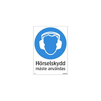 SYSTEMTEXT Skylt Hörselskydd 210x297mm