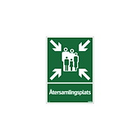 SYSTEMTEXT Skylt Återsamlingsplats 297x420mm