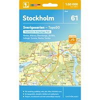 Kartförlaget 61 Stockholm Sverigeserien Topo50