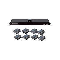 TECHLY TECHly HDMI 1x8 Extender Splitter over CAT6/6a/7 50m with IR pass-back - transmitter + 8 receivers - video/ljud/infraröd...