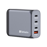 VERBATIM Verbatim strömadapter - GaN - 3 x USB-C, USB - 100 Watt