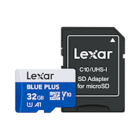 LEXAR Lexar microSDHC Blue Plus UHS-I with SD adapter, up to 100MB/s read  C10/A1/U1 (V10) 32