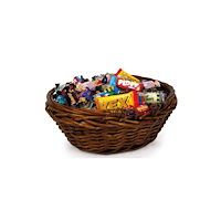 KARAMELLO Godis Presentkorg brun inslaget 1,5kg