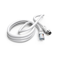 Hama Cable Antenna 75dB Coax Plug to RJ45 Plug White 2.5m (Skadad)