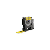 DYMO Tape Rhino flex nylon 19mm svart på gul