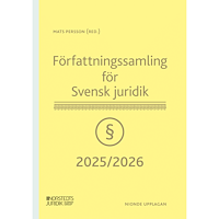 Mats Persson Författningssamling för Svensk juridik : 2025/2026 (häftad)