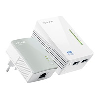 TP-LINK Technologies TP-Link TL-WPA4220KIT AV500 2-Port Wifi Powerline Adapter Starter Kit - PowerLine adaptersats - Wi-Fi - vägginsticksbar