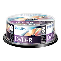 Philips Philips DM4S6B25F - DVD-R x 25 - 4.7 GB - lagringsmedier