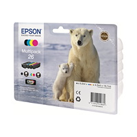EPSON Epson 26 Multipack - 4-pack - svart, gul, cyan, magenta - original - bläckpatron