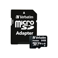 VERBATIM Verbatim Premium - flash-minneskort - 64 GB - mikroSDXC UHS-I