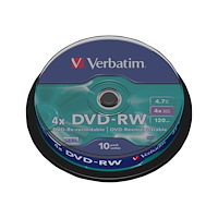 VERBATIM Verbatim DataLifePlus - DVD-RW x 10 - 4.7 GB - lagringsmedier