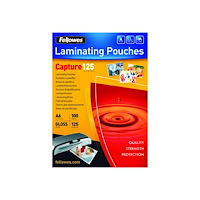 FELLOWES Fellowes Laminating Pouches Capture 125 micron - 100 - 111 x 154 mm - lamineringsfickor