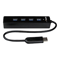 StarTech.com StarTech.com 4-Port USB 3.0 Hub with Built-in Cable - SuperSpeed Laptop USB Hub - Portable USB Splitter - Mini USB Hub (...