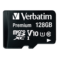 VERBATIM Verbatim Premium - flash-minneskort - 128 GB - mikroSDXC UHS-I