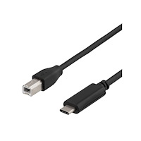 Deltaco DELTACO - USB typ C-kabel - USB typ B till 24 pin USB-C - 1 m