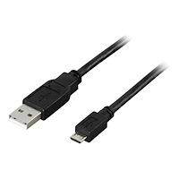 Deltaco DELTACO USB-303S - USB-kabel - USB till mikro-USB typ B - 3 m