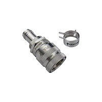 Koolance Koolance QD3 Female Quick Disconnect No-Spill Coupling, Panel Barb for ID 10mm (3/8in) - koppling till vätskekylsystem