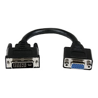 StarTech.com StarTech.com 8in DVI to VGA Cable Adapter - DVI-I Male to VGA Female Dongle Adapter (DVIVGAMF8IN) - VGA-adapter - 20 cm