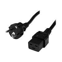 StarTech.com StarTech.com 2 m nätsladd för dator, 16AWG, EU Schuko till C19, 16 A 250 V, svart ersättningsnätsladd, nätsladd för skri...