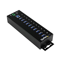 StarTech.com StarTech.com USB 3.0-hubb med 10 portar - Industriell USB-A-hubb i metall med ESD- och överspänningsskydd - Monterbar på...