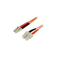 StarTech.com StarTech.com 2m Fiber Optic Cable - Multimode Duplex 62.5/125 - LSZH - LC/SC - OM1 - LC to SC Fiber Patch Cable (FIBLCSC...