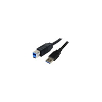 StarTech.com StarTech.com 3 m svart SuperSpeed USB 3.0-kabel A till B – M/M - USB-kabel - USB Type B till USB typ A - 3 m