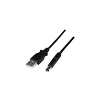 StarTech.com StarTech.com USB till 5,5 mm strömkabel - cylindrisk kontakt av typ N - 1 m - strömkabel - USB (endast ström) till Växel...