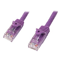 StarTech.com StarTech.com Cat6-patchkabel med hakfria RJ45-kontakter – 2 m, lila - patch-kabel - 2 m - lila
