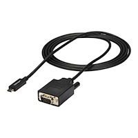 StarTech.com StarTech.com 2 m USB-C till VGA-kabel - 1920 x 1200 - Svart - video/USB-kabel - 24 pin USB-C till HD-15 (VGA) - 2 m