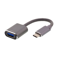 Deltaco DELTACO - USB typ C-adapter - 24 pin USB-C till USB typ A - 11 cm