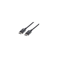 Manhattan Manhattan DisplayPort 1.2 Cable, 4K@60hz, 3m, Male to Male, With Latches, Fully Shielded, Black, Lifetime Warranty, Poly...