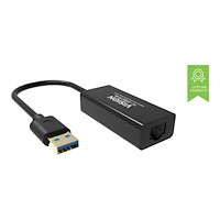 Vision Vision TC-USBETH/BL - nätverksadapter - USB 2.0 - Gigabit Ethernet x 1