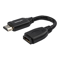 StarTech.com StarTech.com 6in High Speed HDMI Port Saver Cable with 4K 60Hz - Short HDMI 2.0 Male to Female Adapter Cable - Port Exte...