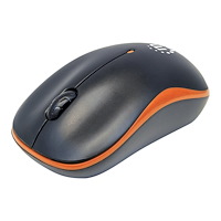 Manhattan Manhattan Success Wireless Mouse, Black/Orange, 1000dpi, 2.4Ghz (up to 10m), USB, Optical, Three Button with Scroll Whee...