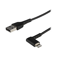 StarTech.com StarTech.com 2m tålig USB-A till Blixtkabel - svart 90° högervinkad, robust aramidfiber USB typ A till Blixtuppladdning/...