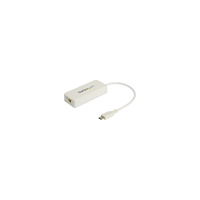 StarTech.com StarTech.com USB-C Ethernet-adapter med extra USB 3.0-port - vit - nätverksadapter - USB-C - Gigabit Ethernet + USB 3.1...