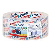 Beiersdorf Tesapack förpackningstejp - 50 mm x 66 m - kristallklar