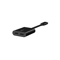 Belkin International Belkin Connect Audio + Charge - USB-C till USB-C-hörlurar/laddningsadapter - ljud/USB - 14 m
