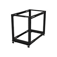 StarTech.com StarTech.com 15U 19-tums öppet serverrack - 4 stolpar justerbart djup 59-104 cm mobilt - Fristående rullande rack för nä...