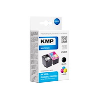 KMP KMP MULTIPACK H168VX - 2-pack - svart, färg (cyan, magenta, gul) - kompatibel - bläckpatron (alternativ för: HP 302XL, H...