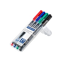 STAEDTLER STAEDTLER Lumocolor 317 - markering - svart, röd, blå, grön (paket om 4)