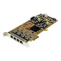 StarTech.com StarTech.com Gigabit Power over Ethernet PCIe-nätverkskort med 4 portar - PSE/PoE PCI Express-nätverkskort - nätverksada...
