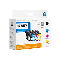 KMP KMP B62VX - 4-pack - svart, gul, cyan, magenta - kompatibel - bläckpatron (alternativ för: Brother LC-223BK, Brother LC-...