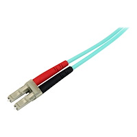 StarTech.com StarTech.com Aqua OM4 Duplex Multimode Fiber - 2m / 6 ft - 100 Gb - 50/125 - OM4 Fiber - LC to LC Fiber Patch Cable (450...