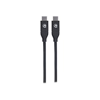 Manhattan Manhattan USB-C to USB-C Cable, 2m, Male to Male, 480 Mbps (USB 2.0), 5A (super fast charging), Hi-Speed USB, Black, Lif...