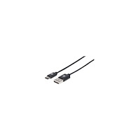 Manhattan Manhattan USB-C to USB-A Cable, 50cm, Male to Male, Black, 480 Mbps (USB 2.0), Hi-Speed USB, Lifetime Warranty, Polybag...