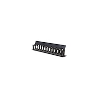 intellinet Intellinet 19" Cable Management Panel, 19" Rackmount Cable Manager, 1U, with Cover, Black - rackkabelhanteringspanel med...